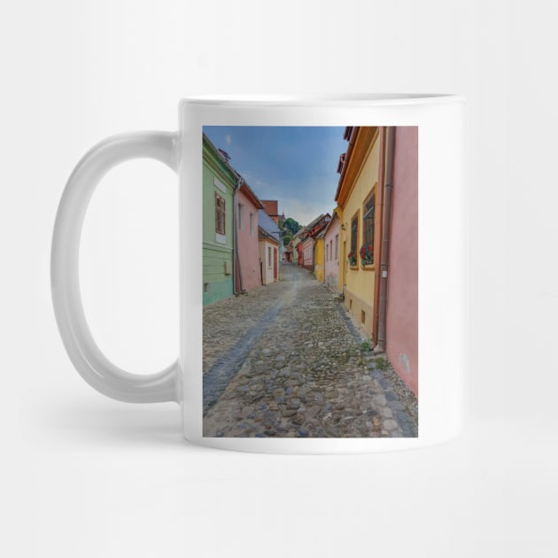 Sighisoara Old Town street by TDArtShop